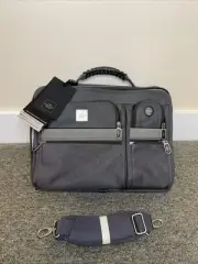 The Sharper Image Gray Airwerks Laptop Case Computer Messenger Bag 16” New