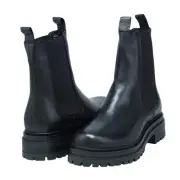 Miz Mooz Womens Lizette Chelsea Boots US 39 US 8.5-9 Black Leather Platform NIB