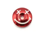 Smiley Face - Threadless Bicycle Headset Stem Cap 1 1/8" Smile Red Dead
