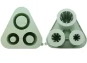 Ice Cube Trays for Tumbler - 3 Pcs Silicone Hollow Cylinder Ice Mold with Lid