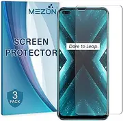 [MEZON] [3 Pack] Realme X3 SuperZoom Ultra Clear Screen Protector Film – Case Friendly, Shock Absorption (Realme X3 SuperZoom, Clear)