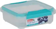 Décor Match-ups Clips | Food Storage Pantry Container | Ideal for Meal Prep | BPA Free | Dishwasher, Freezer & Microwave Safe, Clear/Teal, 630ml (240100-004)