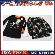 2pc Carter's Dinos & Glow In Dark T-Rex Trick Or Treat Halloween Shirts 18 Month