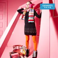 在飛比找momo購物網優惠-【Gennies 奇妮】低調氣息彈性繞頸針織洋裝(紅/黑GS