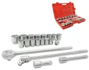 16 Piece Metric 3/4" Drive Socket Set TITAN TOOLS 18189