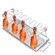 BBQ Grill Mesh Camping Cooking Stainless Steel Chicken Rack Barbecue Rack