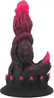 SAHOOSAFETY Monster Dildo Silicone Anal Dildos with Suction Cup Animal Penis G-Spot Large Anal Plug SM Sex Toys for Men and Women(L)