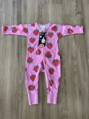 BONDS BABY ZIP WONDERSUIT - STRAWBERRY - PINK - SIZE 00 BNWT