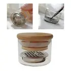 Nail Art Equipment Dappen Dish Easy Clean Jewelry Storage Glassware Nail Brush
