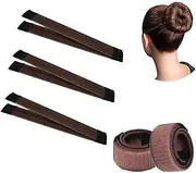 TRIXES Pack of 3 Easy Hair Bun Styling Tool Snap Band – Beauty Aid Accessory