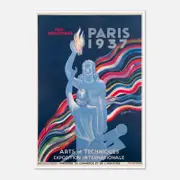 Galrie Vintage 1937 Paris Arts and Techniques International Exhibition Poster Art Décor, Poster Only, A1 60 x 84cm (23 x 33inch)