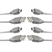 4PK Sansai 1.8m 2.0 USB A to 5 Pin Mini B Male Data Cable for Hard Drive/Camera