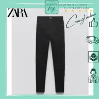 在飛比找蝦皮購物優惠-黑色 Zara 高腰牛仔褲 34 碼