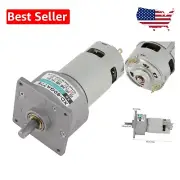 12V DC Motor with Adjustable Speed - 35W Metal Gear Quality for Home Automation