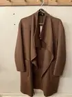 UNIQLO +J JIL SANDER CASHMERE BLEND COLLARLESS COAT. NEW. Brown. Size XXS