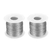 Metallic Cord Set 1mm 109 Yards Metallic Ornament String Silver