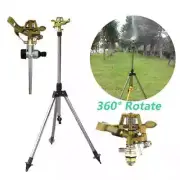 Impact Sprinkler on Retractable Tripod Base Heavy Alloy Water Sprinkler Rotate
