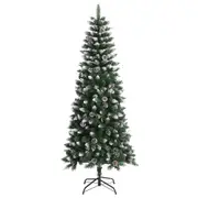 Artificial Christmas Xmas Tree Trees Decorations Green With Stand 180x45cm Snowy