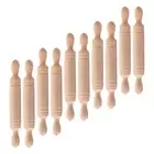 10pcs Wooden Rolling Pin Small Wooden Rollers Miniature Rolling Pin