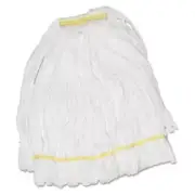 Boardwalk 8003 Mop Head, Looped, Enviro Clean With Tailband, Large, White,
