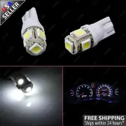 2pcs White Guage Cluster Instrument Speedometer T10 Wedge LED Light Bulbs (for: Honda)