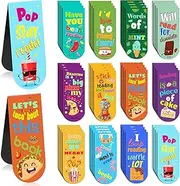 48 Pack Scented Bookmarks Magnetic Scratch and Sniff Fruit Food Bookmarks for Kids Cute Page Markers with Sayings for Kids Students Teens Teachers(Food Flavor)