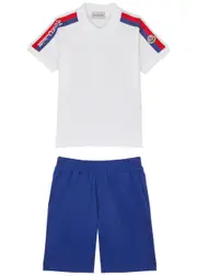 Moncler Kids Cotton Polo Shirt and Shorts set (4-6 Years) - White Other - 4 Years 4 years