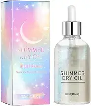 Body Shimmer Oil - 30ml Glitter Body Oil | Shimmering Body Oil | Body Glow Shimmer | Body Glow Oil | Shine Glitter Gold Liquid | Liquid Illuminator Highlighter For Body & Face Makeup