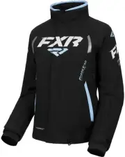 FXR Team FX Womens Snow Jacket Black/Maui Blue