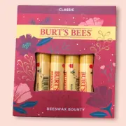 Burt's Bees Beeswax Bounty Classic 4-Pack Lip Balm Gift Box 4 Brand New