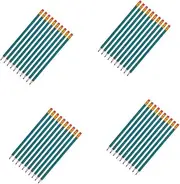 OHPHCALL 4sets Hexagonal Comfort Pencils Set of Pre-sharpened Work Pencils Erasable Correction School Drawing Tools 12pcs*4