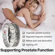 Copper Pulse Prostate Wellness Band,magnetic Bracelet Improves Blood Circulation Gold on Silver