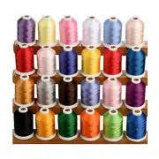 Simthread 1100 Yards Trilobal Polyester Embroidery Machine Thread 24 Colors