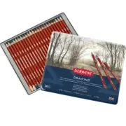 NEW Derwent Drawing Colour Pencils Tin Set 24 Coloured Colouring Pencil