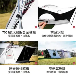 【Outdoorbase】4D歡樂別墅帳(Outdoorbase 彩繪天空 4D帳篷 家庭帳 帳篷 高防水 露營 逐露天下)