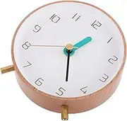 Cabilock Minimalist Solid Wood Table Clock Silent Non-Ticking Analog Clock for Living Room Office