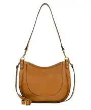 Patricia Nash Caletta Leather Hobo Crossbody Bag-Hazelnut-NWT-$249.95