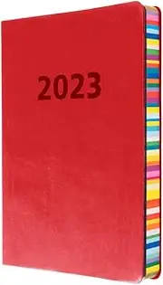 Collins Edge Day to Page 2023 Diary, Size A5, Red