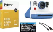 Polaroid Now i-Type Instant Film Camera (Blue) + Polaroid Color Film Bundle