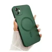 Magnetic Case for iPhone 12 Phone Case for Women, Shockproof Matte Luxury Green