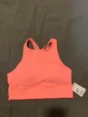 NWT Lululemon Energy Bra High Neck Long Line Rib ~SIZE:6,8~SUNSET