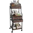 HapiRm Floor Makeup Organizer Storage - Vanity Skincare Make Up Organizers an...