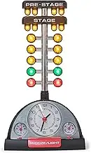 Mark Feldstein Drag Racing Christmas Tree Lighted Thermometer Sound Tabletop Alarm Clock