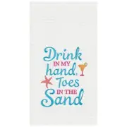 C&F Home Drink In Hand Embroidered Waffle Weave Kitchen Towel