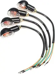 SWOOMEY 4PCS Motorcycle Cornering Signal Mini Turn Signal Lights Refit Vehicle Cornering Lamp for Enhanced Night Riding Safety and Durability