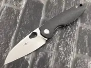 Twosun Folding Knife M390 Titanium/CF Handle Pocket Knife TS129-M390-StoneWash