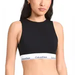 CALVIN KLEIN HIGH NECK UNLINED BRALETTE 高領口棉質寬鬆緊帶無墊運動內衣/CK內衣-黑色