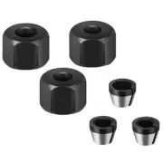 6pcs Trimmer Collet Chuck Router Bit Engraving Set 14inch 8mm Hole Diameter