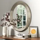Mid-century Antique Baroque Wall Mirror Oval Accent Mirrors Hall Entryway Decor