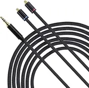 OKCSC MMCX Wire Earphones Upgrade Cable Silver Plated,HD3M HiFi Detachable Extension Cord Replacement Earbuds Exchange Nylon Cable with 3.5mm Plug for Shure SE215 SE315 SE535 Black